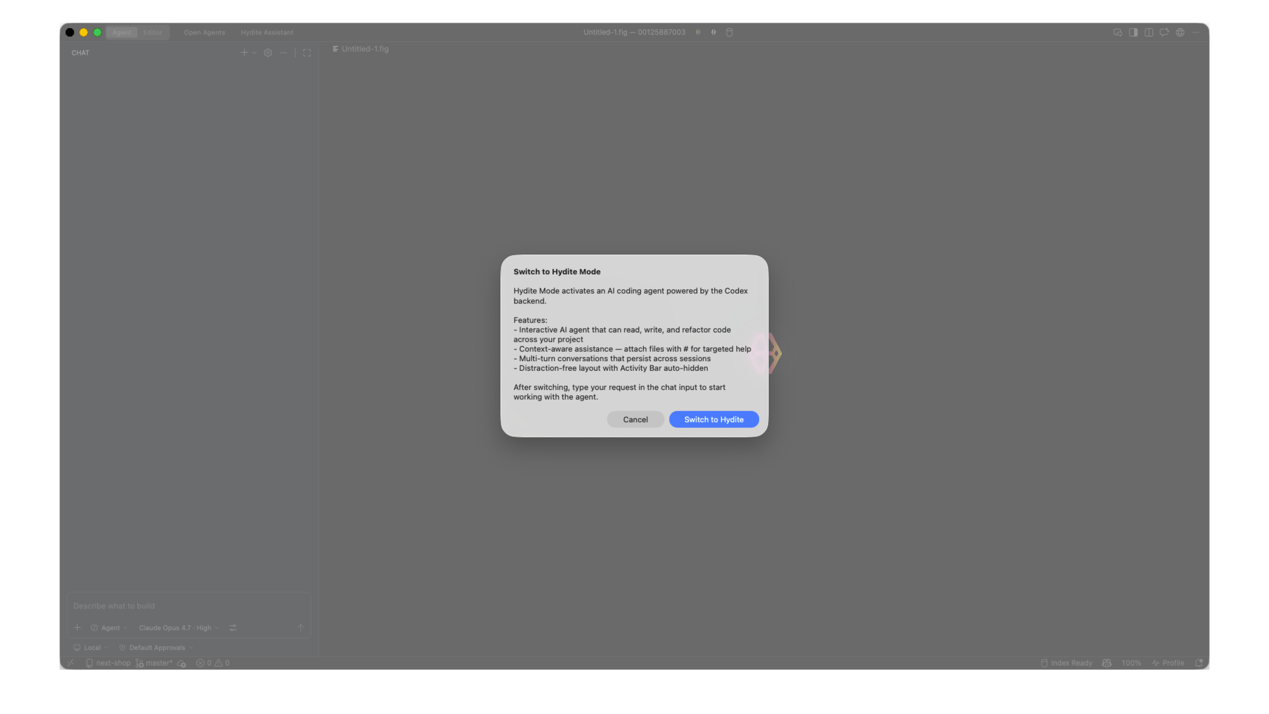 Input box bottom-left — High Privacy switch